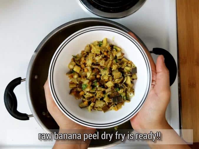 Raw banana recipe Raw banana peel stir fry Balekai palya Can you
