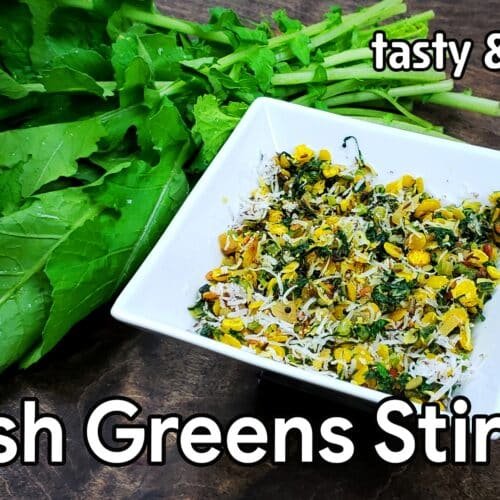 Radish greens recipe Radish Poriyal Radish benefits How to cook